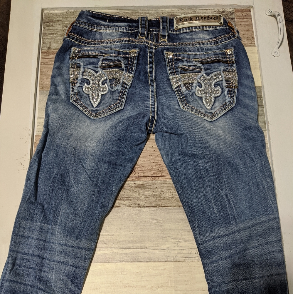 Rock revival skinny jeans medium wash